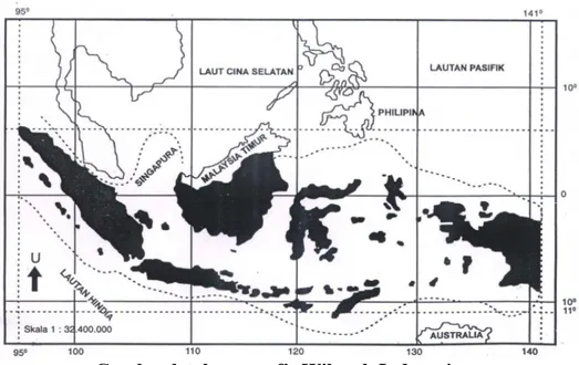 Gambar letak geografis Wilayah Indonesia 
