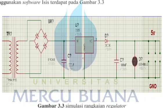 Gambar 3.3  simulasi rangkaian regulator 