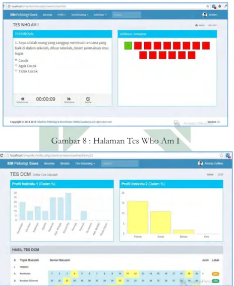 Gambar 8 : Halaman Tes Who Am I