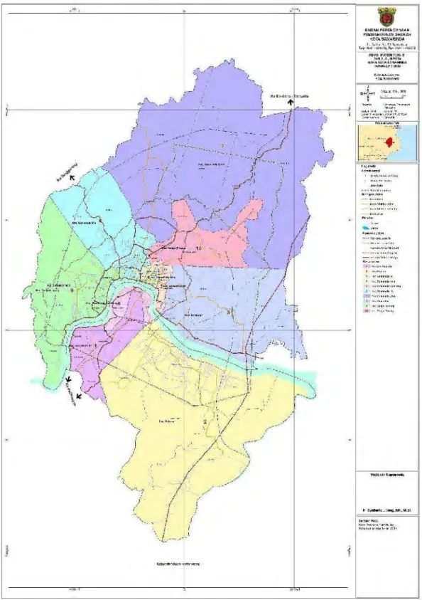 Gambar 4.1 Peta Administrasi Kota Samarinda 
