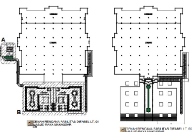 Gambar 8. Visualisasi desain denah Masjid Raya Makassar  Sumber: Hasil olah desain, 2018