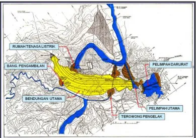 Gambar 1. Peta Lokasi PLTA Waduk Kedungombo  (Sumber : BBWS Pemali - Juana) 