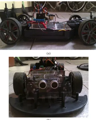 Gambar 12. System testing Fig. 11. PWM value vs. speedFig. 9. Hardware simulator (a) side view (b) front view