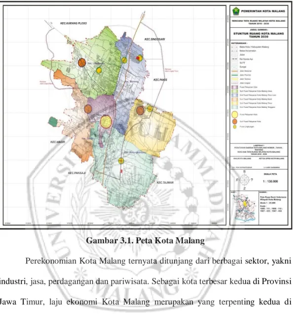 Gambar 3.1. Peta Kota Malang 