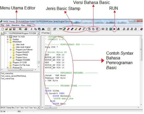 Gambar II.4 Tampilan Basic Stamp Editor 