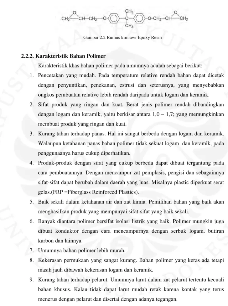 Gambar 2.2 Rumus kimiawi Epoxy Resin 