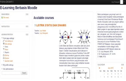 Gambar 4. Tampilan Course Fisika Dasar pada 