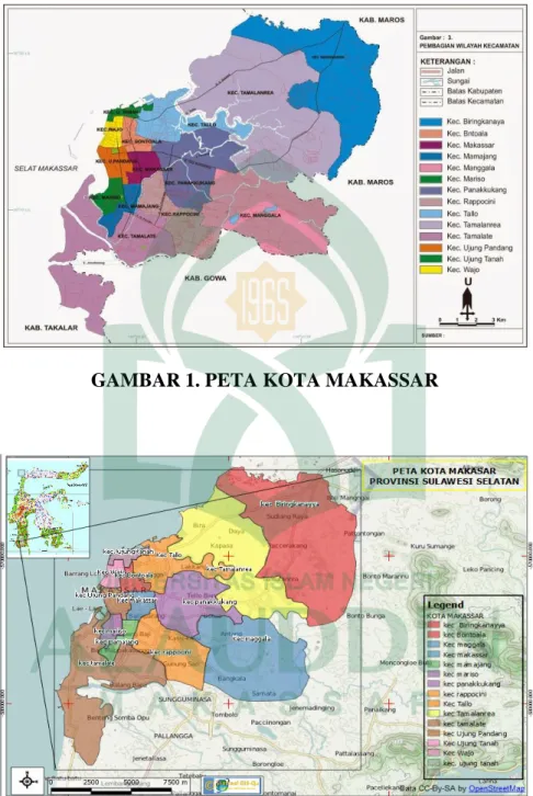 GAMBAR 1. PETA KOTA MAKASSAR 