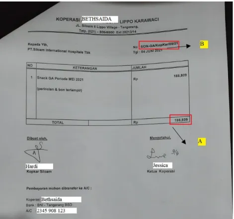 Gambar 3.11  Lembar Invoice 