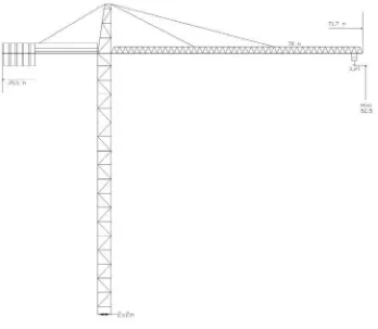 Gambar 2.7 Data Ukuran Tower Crane 