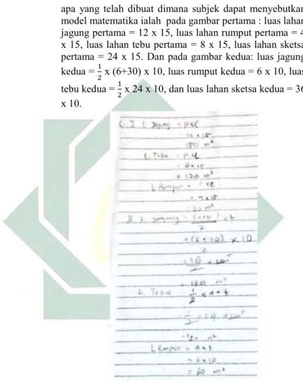 Gambar 4.7 Jawaban Tertulis G 2  Poin c  G 2   mengerjakan  pertanyaan  poin  c  setelah  mengerjakan  poin  b