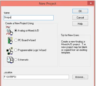 Gambar 3.2. Tampilan Awal OrCAD Capture. 