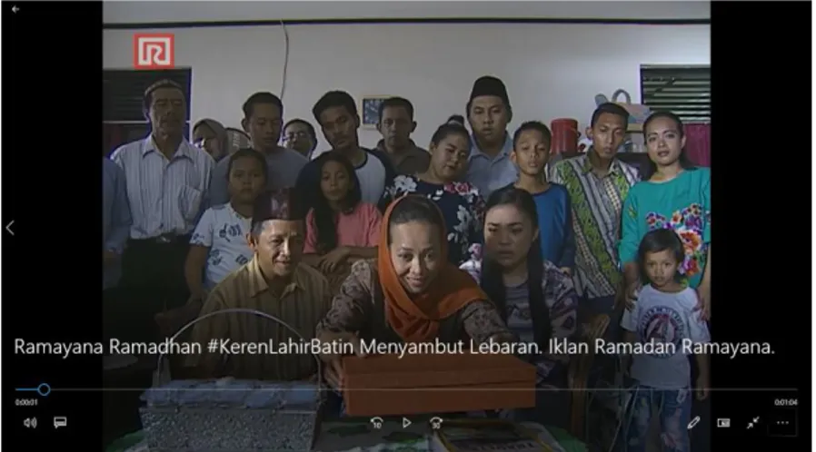 Gambar 3.15 Video iklan Ramadhan Ramayana 2018 versi #KerenLahirBatin  (https://youtu.be/vD6Crv8b8S0) 