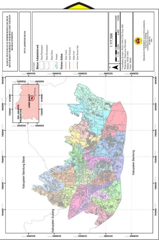 Gambar 1.1 Peta Administrasi Kota Bandung 