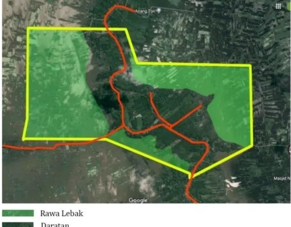 Gambar 1 Peta Citra Satelit desa Sungai Keli. 