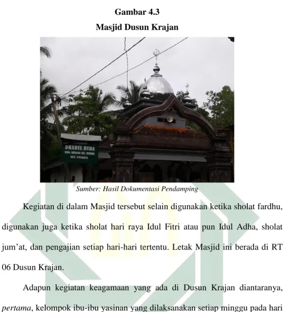 Gambar 4.3  Masjid Dusun Krajan 