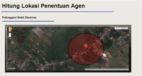 Gambar 4.9. Area Titik Fit Yang Tidak Terdapat Pelanggan  3.  Batas maksimum penggabungan 2 daerah 