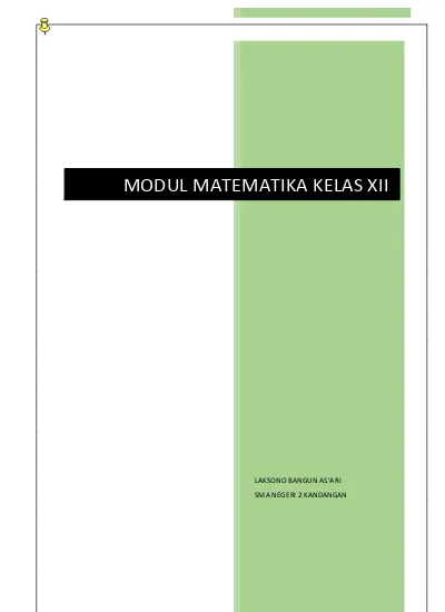 MODUL MATEMATIKA KELAS XII