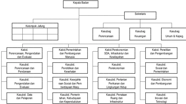 Gambar 2.1. Struktur Organisasi Baperlitbang 