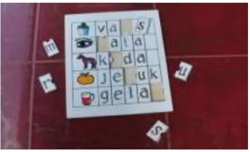Gambar 3. The letters readiness puzzle 