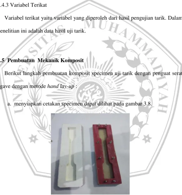 Gambar 3. 8 Cetakan specimen 