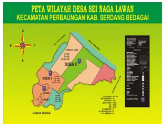 Gambar 1: Peta wilayah desa Sei Nagalawan  Sumber: Dokumentasi KSU Muara Baimbai 