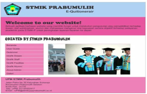 Gambar 6. Halaman utama website. 