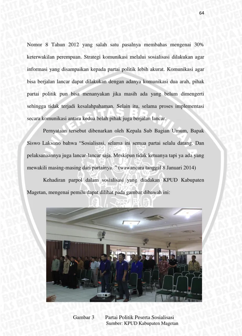 Gambar 3  Partai Politik Peserta Sosialisasi  Sumber: KPUD Kabupaten Magetan 