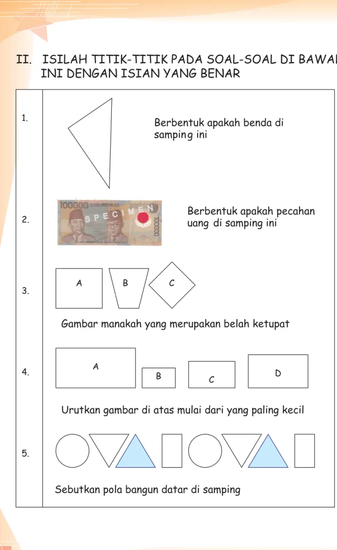 Gambar manakah yang merupakan belah ketupat   