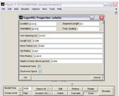 Tabel 1. Parameter dalam Perancangan Antena  Helix 
