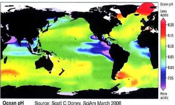 Gambar 2.10. pH air pada air lautan dipermukaan Bumi 