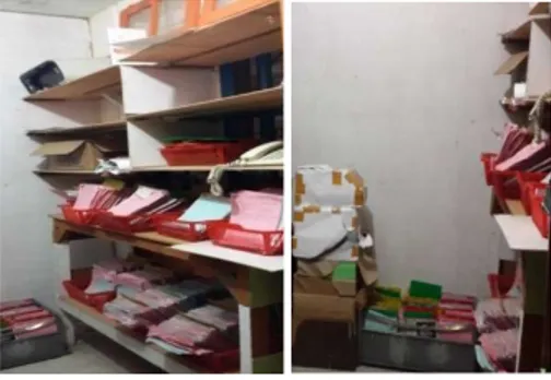 Gambar 1.Foto rak penyimpanan rekam  medis di klinik pratama rumah zakat 