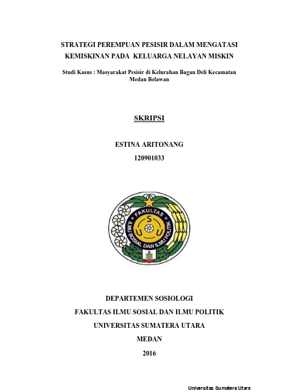 Strategi Perempuan Pesisir Dalam Mengatasi Kemiskinan Pada Keluarga ...