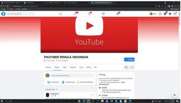 Gambar 1: grup YouTuber pemula Indonesia hasil observasi 