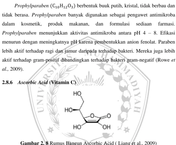 Gambar 2. 7 Rumus Bangun Prophylparaben (Rowe et al., 2009)