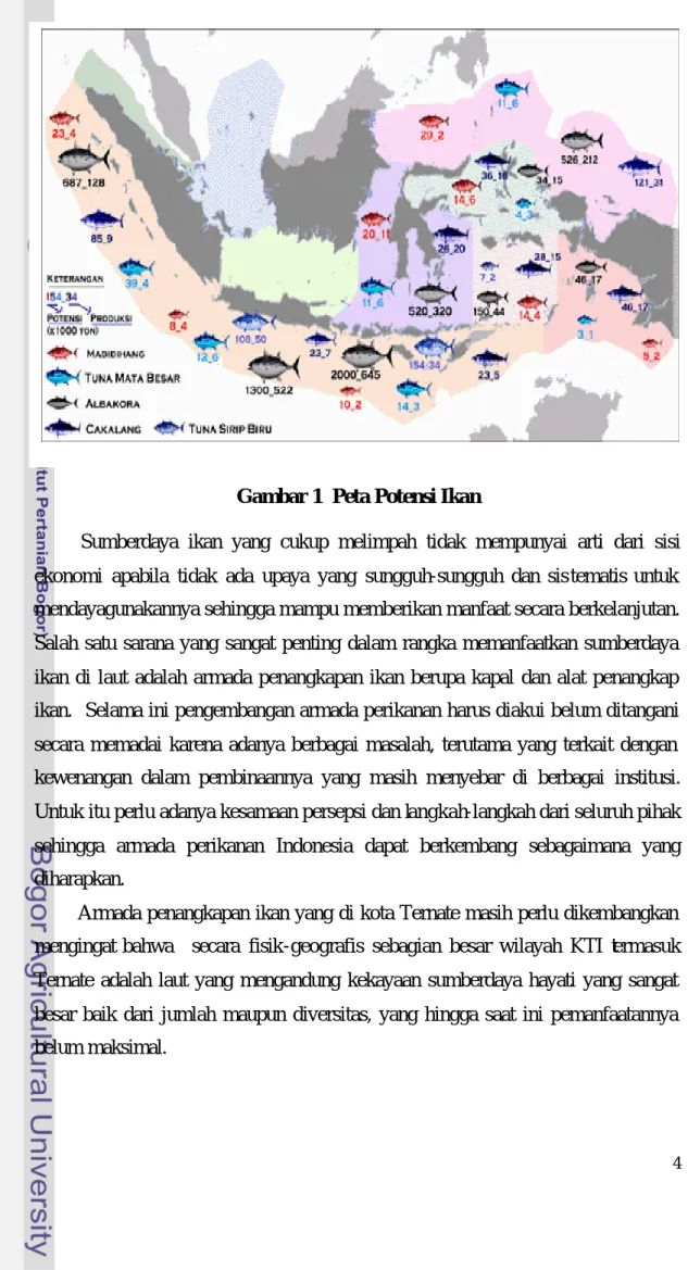 Gambar 1  Peta Potensi Ikan 