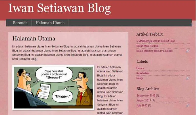 Gambar 3: Tampilan Blog 