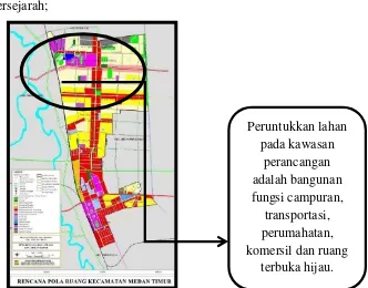 Gambar 2.6 Gambar Rencana Pola Ruang Kecamatan Medan Timur 