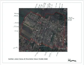 Gambar 3. Lokasi Danau Perumahan Real Estate Pondok Sukun Indah 