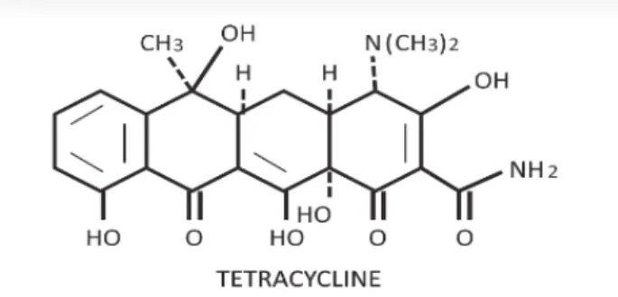 Gambar 1. Struktur kimia tetrasiklin (Griffin dkk., 2010)