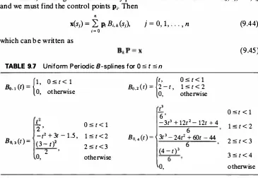 TABLE 9.7 Uniform Periodic 8-splines for 0 ::s t  ::s {(n 