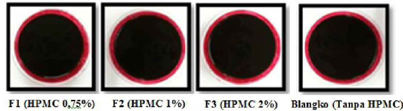 Gambar  1.    Gambar  Hasil  Pengamatan  Organoleptis  Sediaan  Lipstik  Liquid  Ekstrak  Air  Buah  Syzygium  cumini
