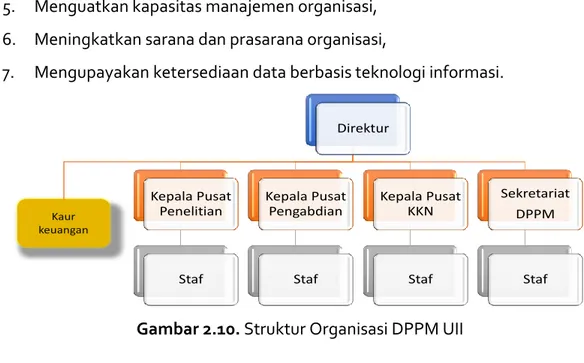 Gambar 2.10. Struktur Organisasi DPPM UII 