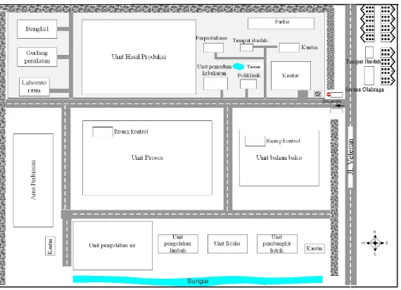 Gambar 8.2 Tata Letak Pabrik Pupuk Amonium Sulfat 