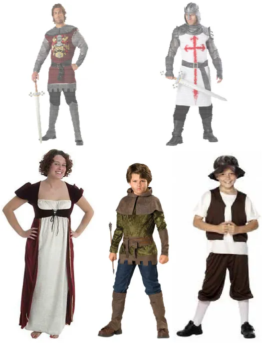 Gambar 4.2 Pakaian jaman medieval 