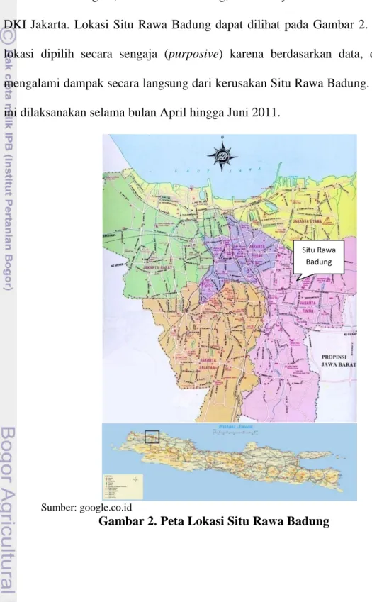 Gambar 2. Peta Lokasi Situ Rawa Badung 