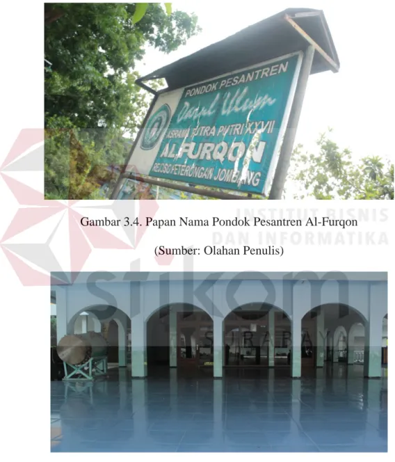 Gambar 3.4. Papan Nama Pondok Pesantren Al-Furqon  (Sumber: Olahan Penulis) 