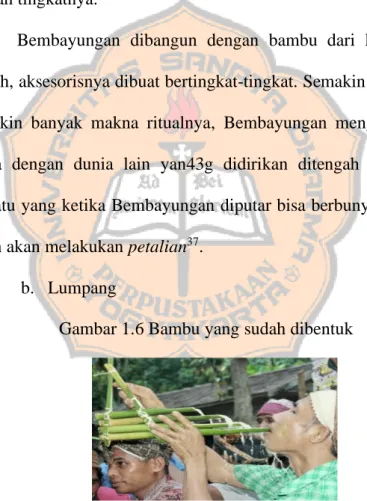 Gambar 1.6 Bambu yang sudah dibentuk