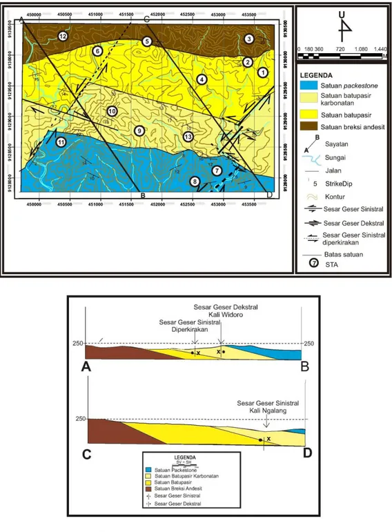 Gambar 1. Peta geologi daerah penelitian 