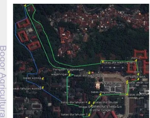 Gambar 1 Daerah penelitian di sekitar Jalan Meranti-Tanjung 